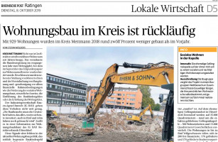 191008 Wohnungsbau im Kreis ist rückläufig